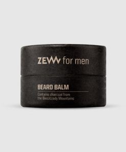 Beard Balm with charcoal 30 ml beard balm with charcoal from the Bieszczady Mountains prevents skin from drying moisturizes beard and adds shine to it 30 ml use with the Beard Brush