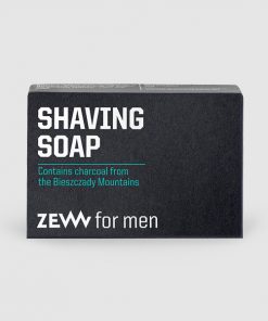 Shaving Soap with charcoal natural shaving soap with charcoal from the Bieszczady Mountains for effective and comfortable shaving 85 ml use with our special Barber’s Shaving Brush